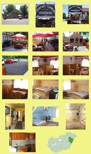 2011.04.22.Gyö,Két 3ágyas és egy 2ágyas, valamint nappaliszoba két ággyal, fürdőszoba, külön WC. Nagy felszerelt konyha, két szoba erkélyes plusz nagy terasz. Kivilágított zárt parkoló. Szalonnasütés, bográcsolás. A kertben a ház alatt van a melegkonyhás fenyves Csárda ahol, a háromszori étkezés megoldható. A közelben található uszoda, konditerem. 2011.04.22.Gyö,Két 3ágyas és egy 2ágyas, valamint nappaliszoba két ággyal, fürdőszoba, külön WC. Nagy felszerelt konyha, két szoba erkélyes plusz nagy terasz. Kivilágított zárt parkoló. Szalonnasütés, bográcsolás. A kertben a ház alatt van a melegkonyhás fenyves Csárda ahol, a háromszori étkezés megoldható. A közelben található uszoda, konditerem.